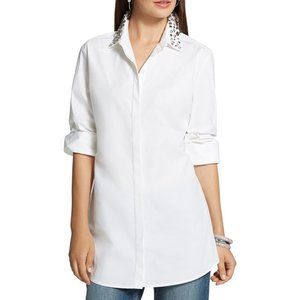 Chicos Bling Collar button up